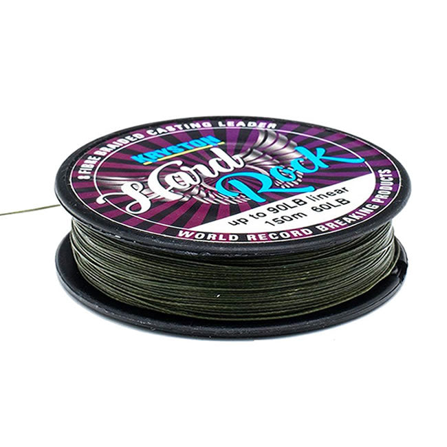 Kryston FIR TEXTIL HARDROCK CASTING LEADER 150m 60lb Moss Green