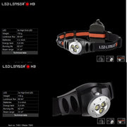 LANTERNA CAP LED LENSER H3 60LM/3XAAA+HUSA