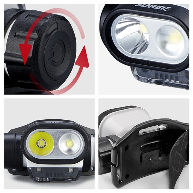 LANTERNA DE CAP SUNREI 570 LUMENI MUYE3 CU SENZOR DE MISCARE