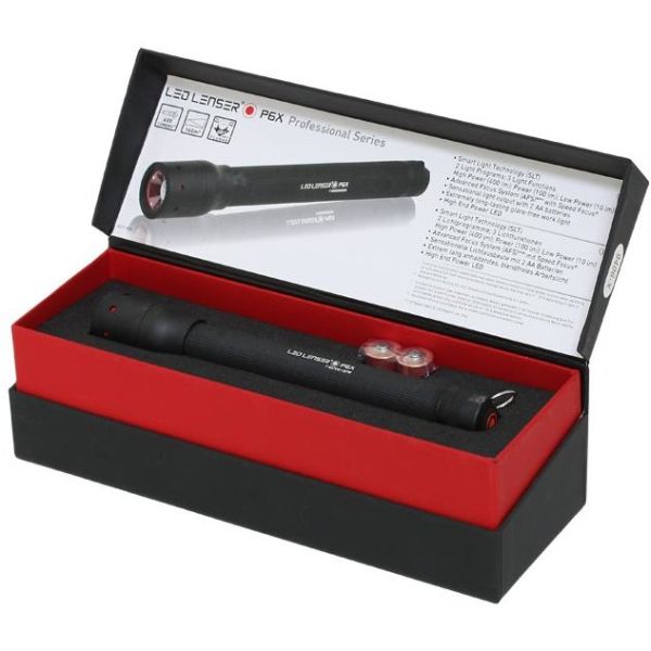 LANTERNA LED LENSER P6X 400LM/2XAA + HUSA