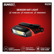 LANTERNA SUNREI H15 150LUMENI 5G 600MAH