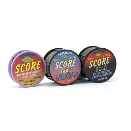 LEADCORE KRYSTON SCORE HEAVYWEIGHT LEADCORE 10m 45lb Dark Silt