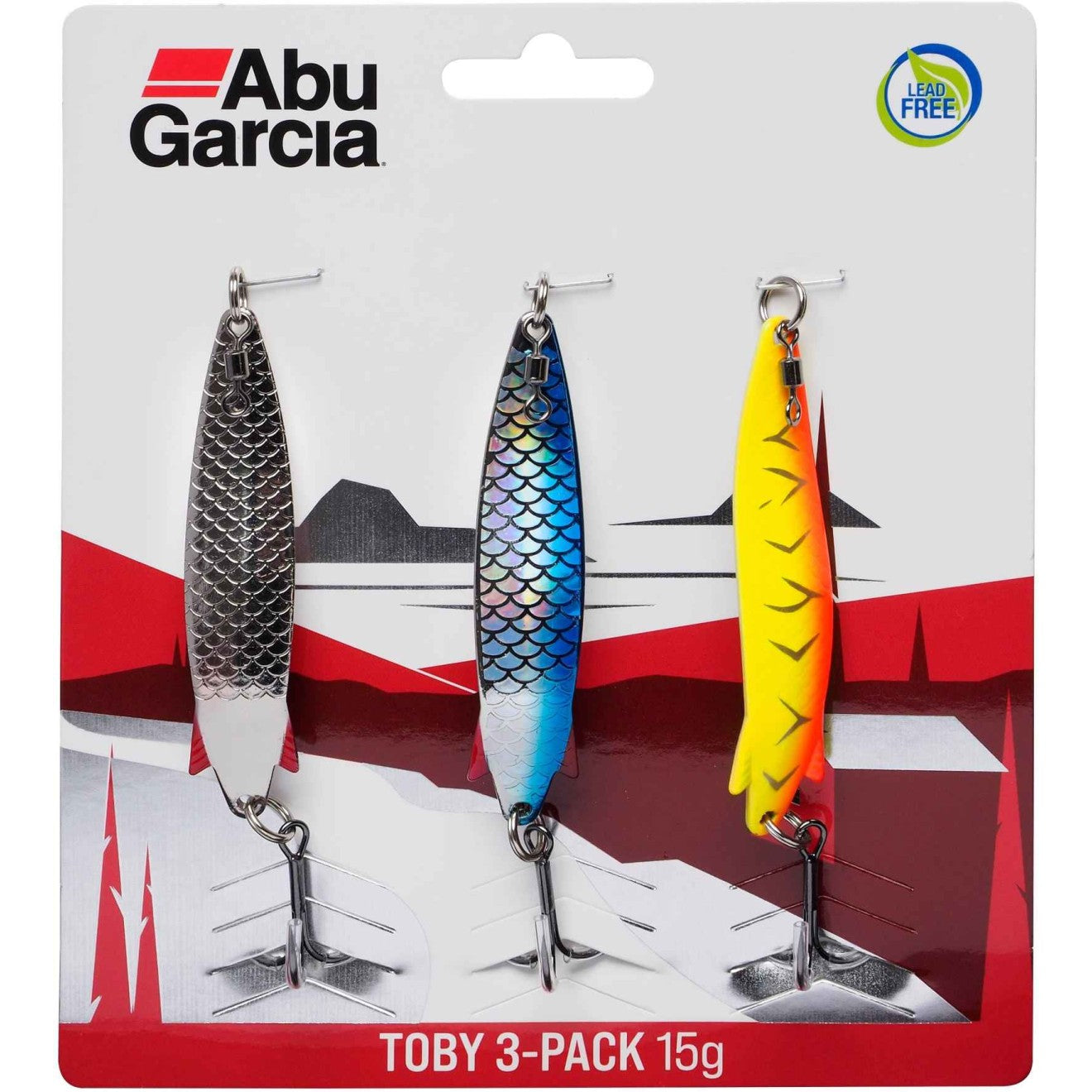 LINGURITA OSCILANTA ABU GARCIA TOBY, ASSORTED, 9CM, 28G, 3BUC/PLIC