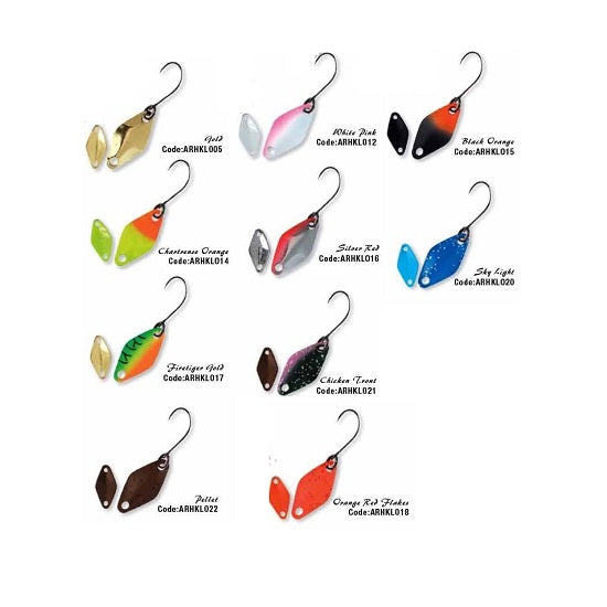 LINGURITA OSCILANTA COLMIC HERAKLES TROUT AREA KITE 1.2gr Chartreuse Orange