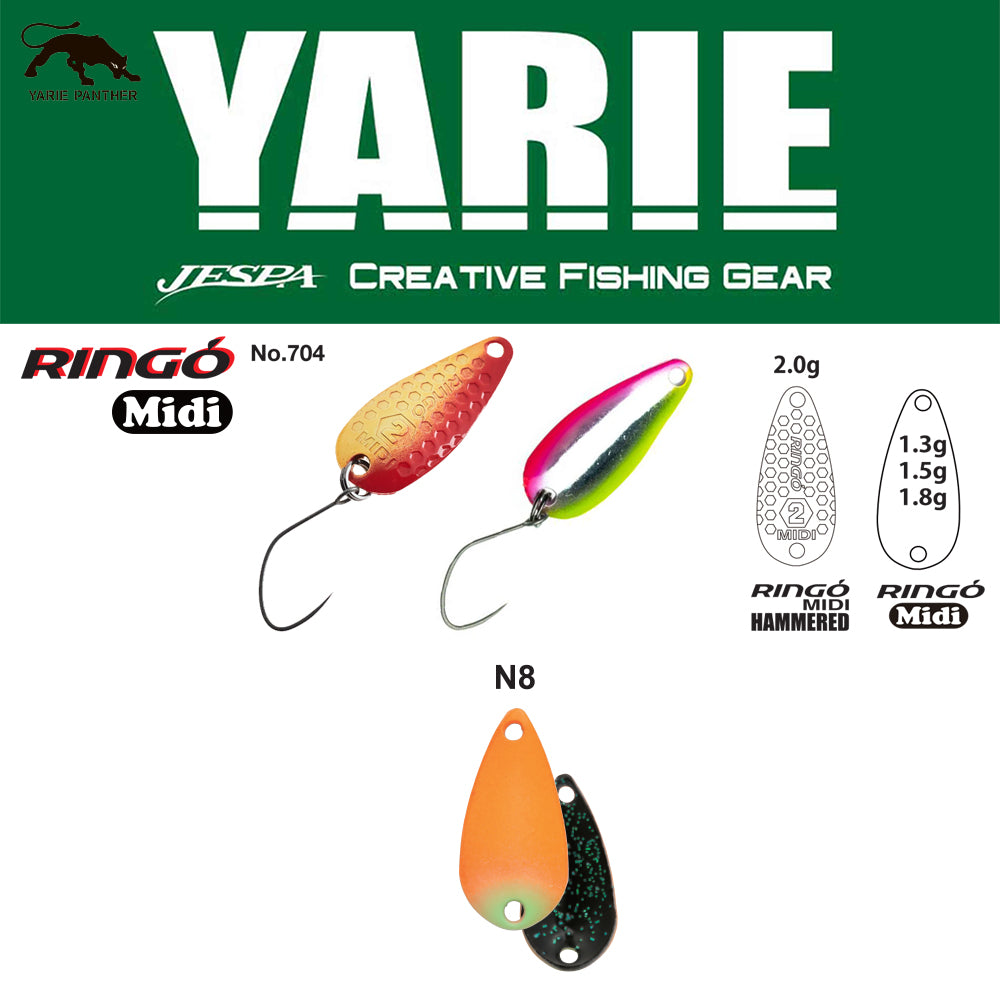 LINGURITA OSCILANTA YARIE 704 RINGO MIDI N8 AG Carrot/Black 1.8G
