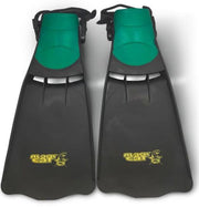 Labe Black Cat Belly Boat Fins, Black/Green, 24x56cm