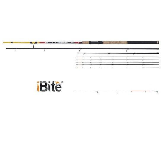 Lanseta Benzar Allround Feeder + Varf IBite 3.30m 20-110g 3+5+1buc
