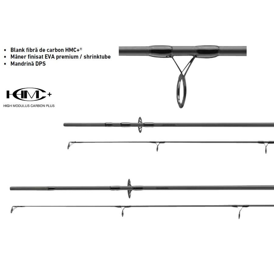 Lanseta DAIWA Black Widow XT Stalker Carp 3.90m, 3.5lbs, 2seg