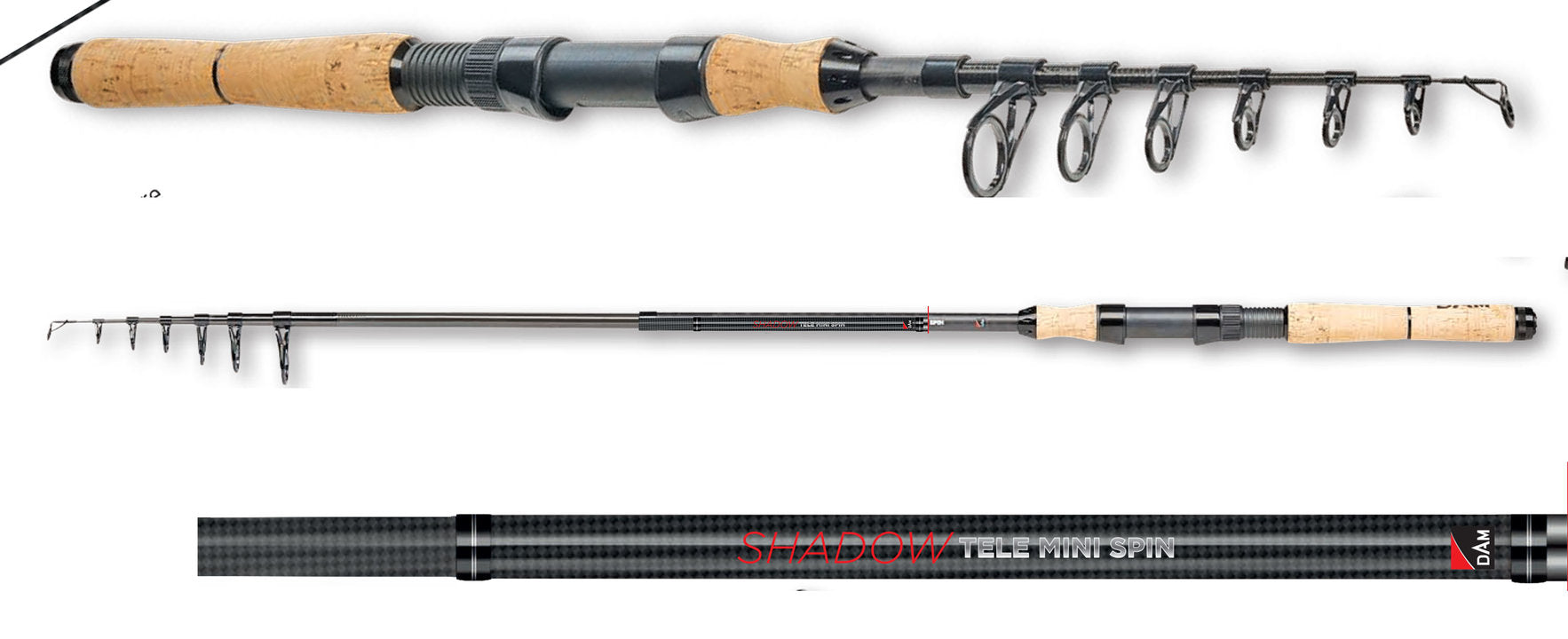 Lanseta DAM Shadow Tele Mini Spin 2.40m 7-20gr