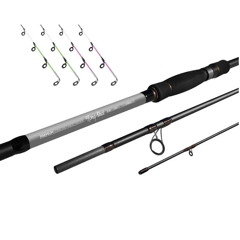 Lanseta Delphin Long Shot feeder Plus 4 varfuri 390cm 120 g