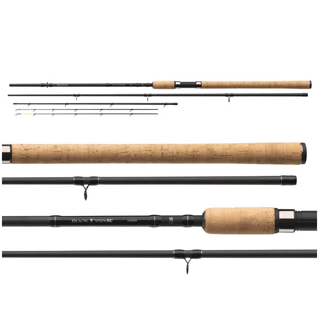 Lanseta Feeder Daiwa 3+2seg Black Widow, 3.90m, 150g