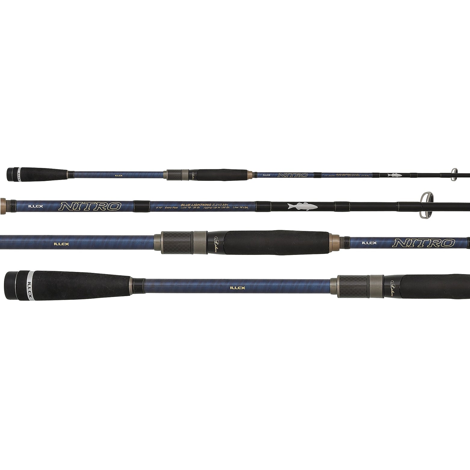 Lanseta ILLEX Nitro Blue Lightning, 2.10m, 10-35g, 1+1seg