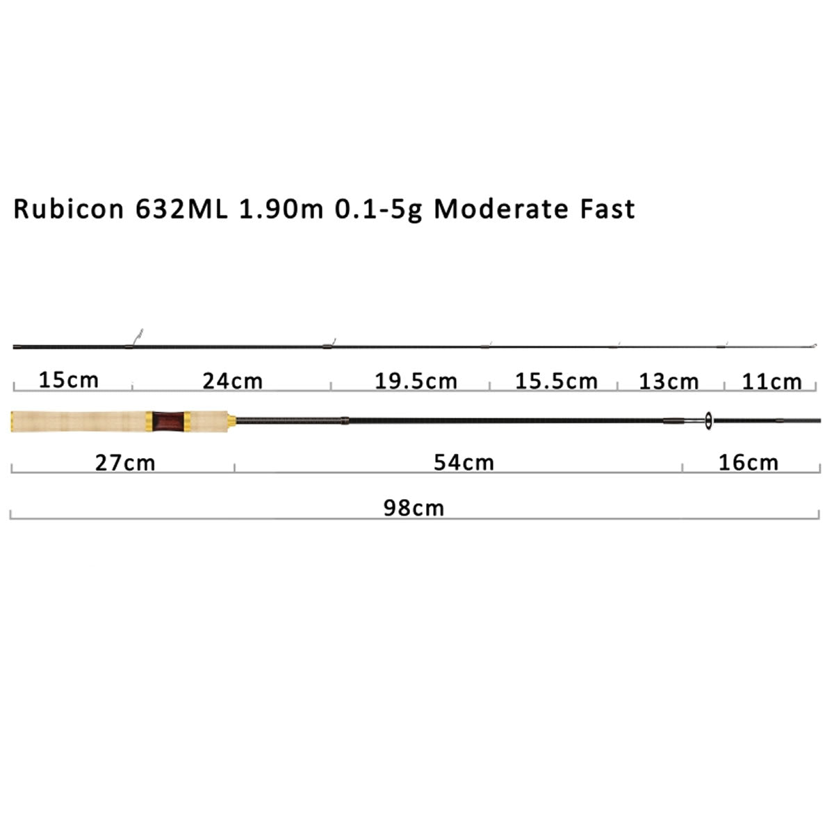 Lanseta RTB Rubicon, 2.28m, 3-15g, Moderate Fast, 2seg