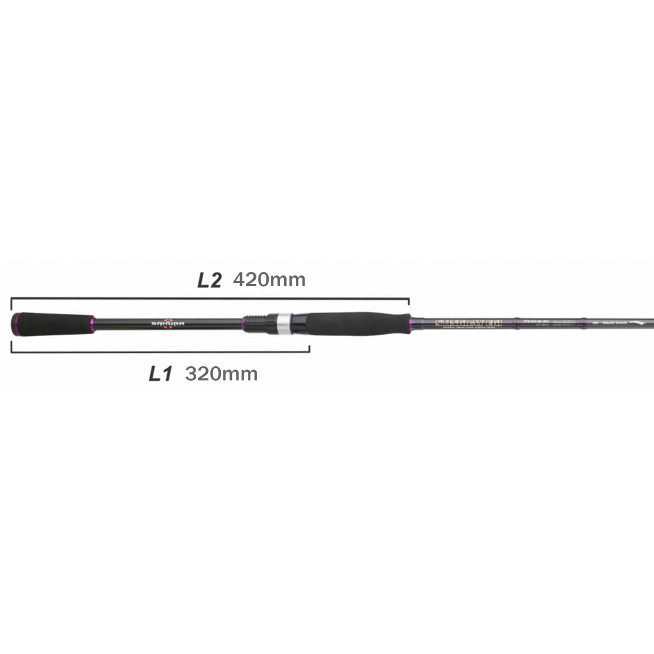 Lanseta SAKURA Stingray Egi Spinning STS 822M, 2.48m, 7-30g, 2seg