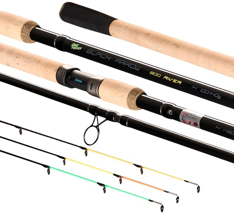 Lanseta SENSAS Black Arrow Feeder 800 River, 3.90m, 80-120g, 2+3seg