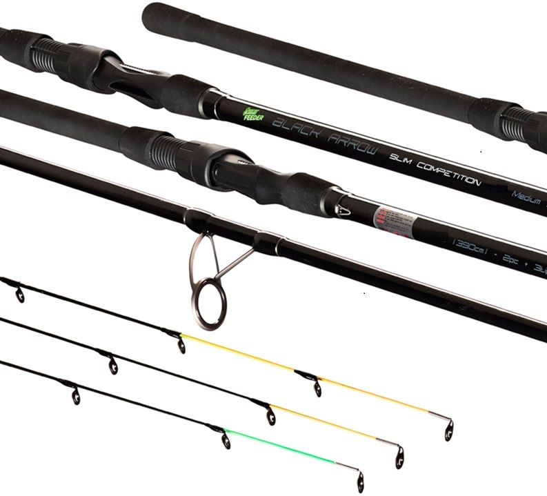 Lanseta SENSAS Black Arrow Feeder Slim Competition MH, 3.60m, 80-120g, 2+3seg