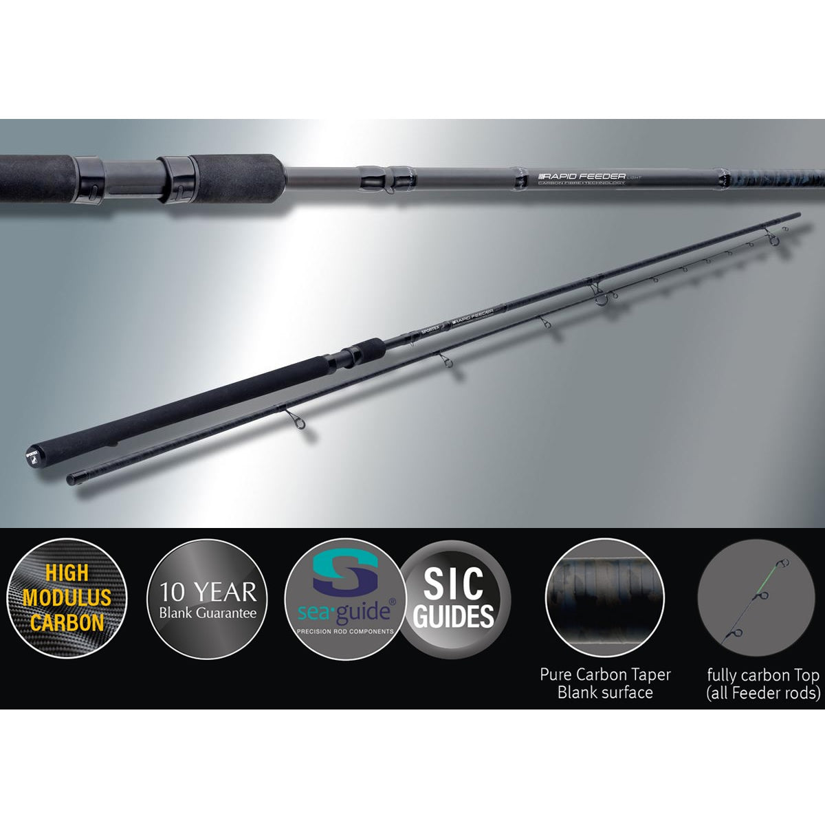 Lanseta SPORTEX Rapid Feeder Heavy Distance 4.20m, 120-210g, 3+3seg