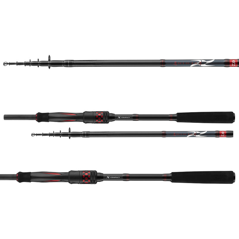 Lanseta Spinning Daiwa Tele Ninja X-Compact Spin 2.25m, 5-30g, 8+1seg