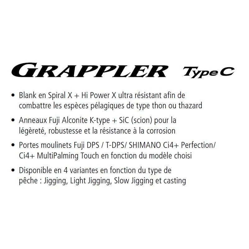 Lanseta Spinning SHIMANO Grappler Type H 2.49m, 150g, 1+1seg