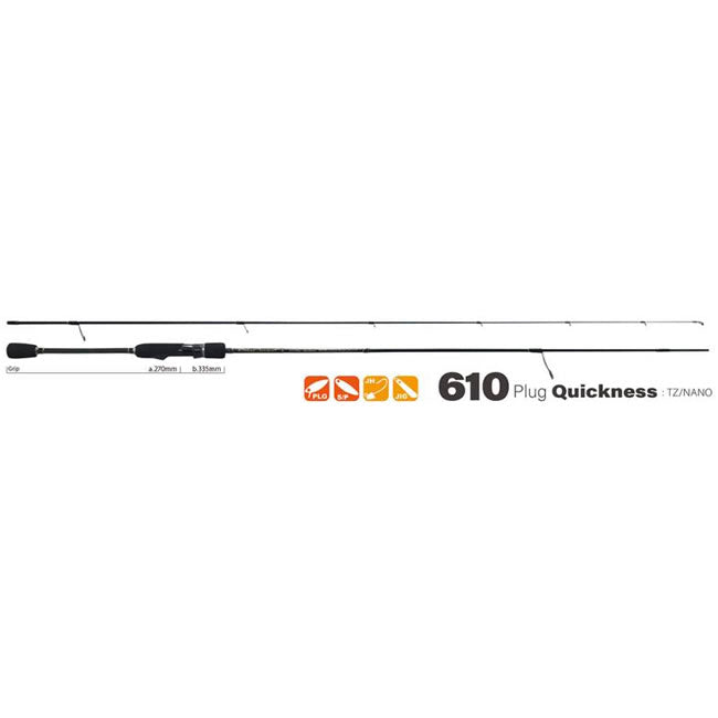 Lanseta Yamaga Blanks Blue Current 610PLUG Quickness TZ-Nano 2.10m 1.5-5g
