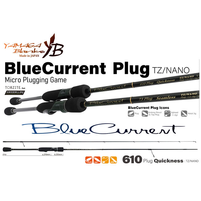 Lanseta Yamaga Blanks Blue Current 610PLUG Quickness TZ-Nano 2.10m 1.5-5g