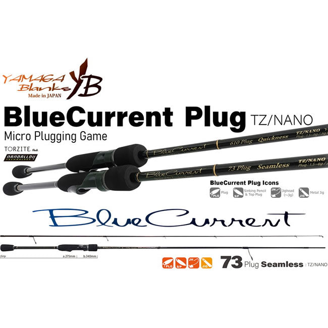 Lanseta Yamaga Blanks Blue Current 73PLUG Seamless TZ-Nano 2.22m 1.5-6g
