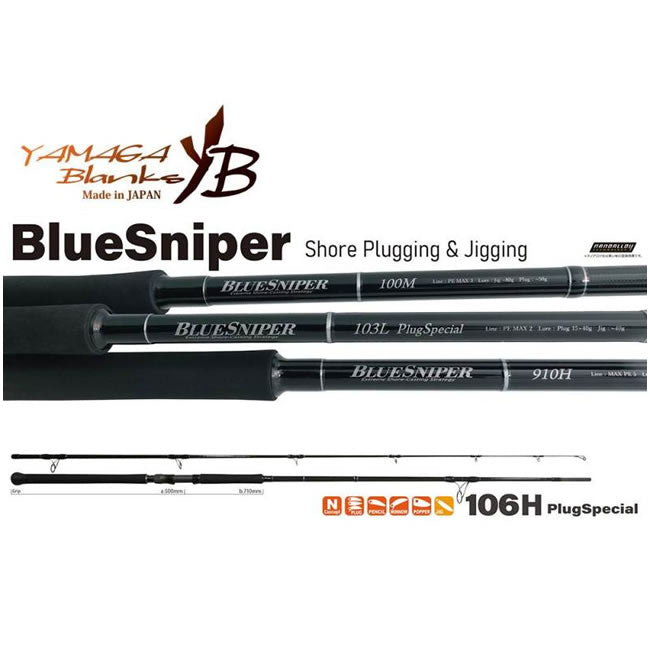 Lanseta Yamaga Blanks Blue Sniper 106H Nano Plug Special 3.215m 130gr