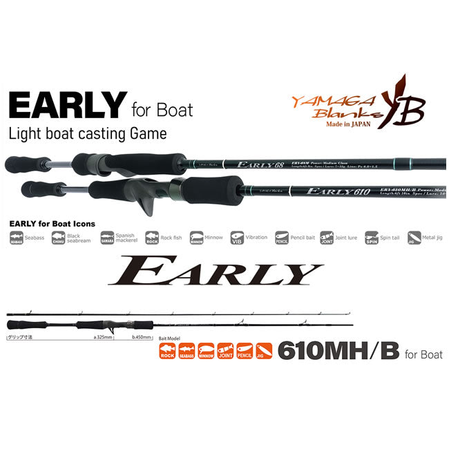 Lanseta Yamaga Blanks Early Boat 610mh/B Baicast 2.10m 10-50gr