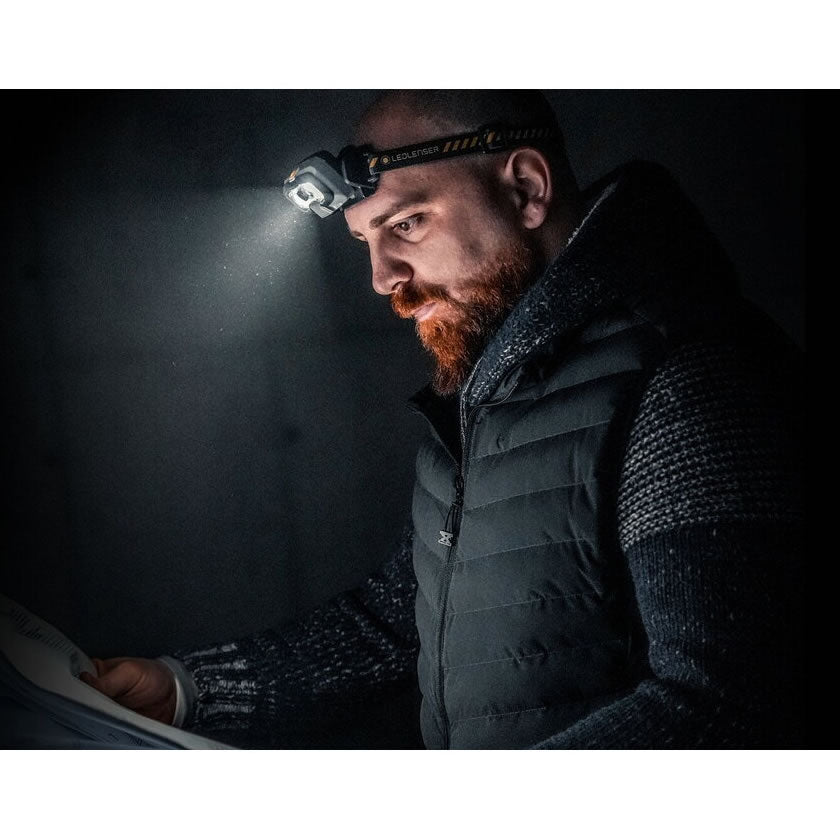 Lanterna Cap Led Lenser HF8R Work 1600lm/li-ion + Cablu USB