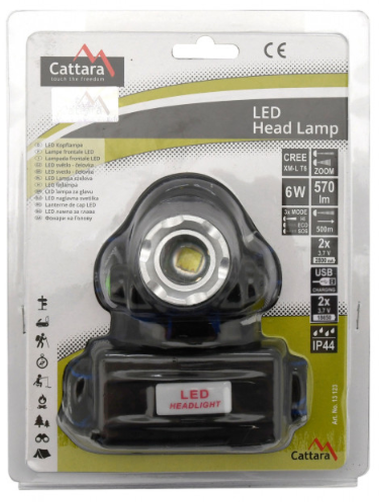 Lanterna Cattara Frontala LED 570lm Zoom TT13123