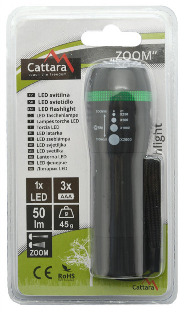Lanterna Cattara LED 50lm Zoom TT13160