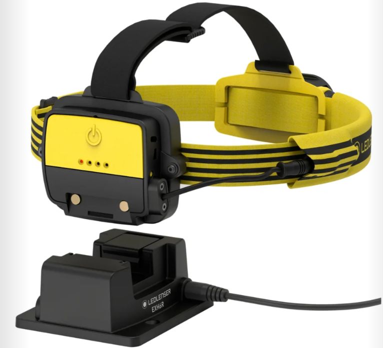 Lanterna De Cap Ledlenser EXH6R, 250L, Reincarcabila, Black/Yellow
