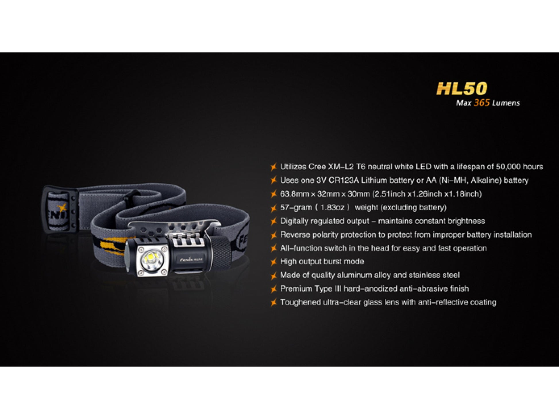 Lanterna Fenix Frontala Model HL50