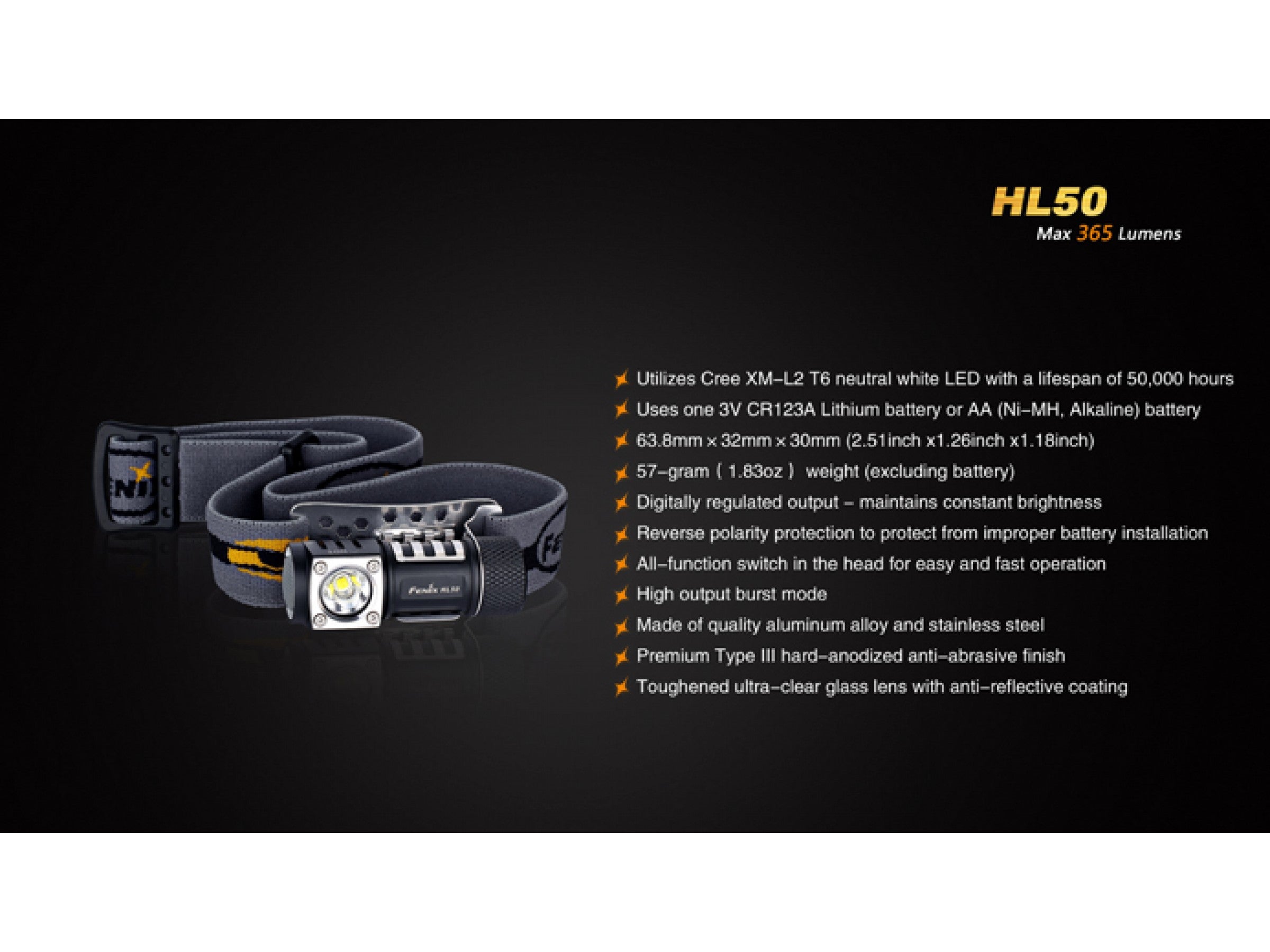 Lanterna Fenix Frontala Model HL50