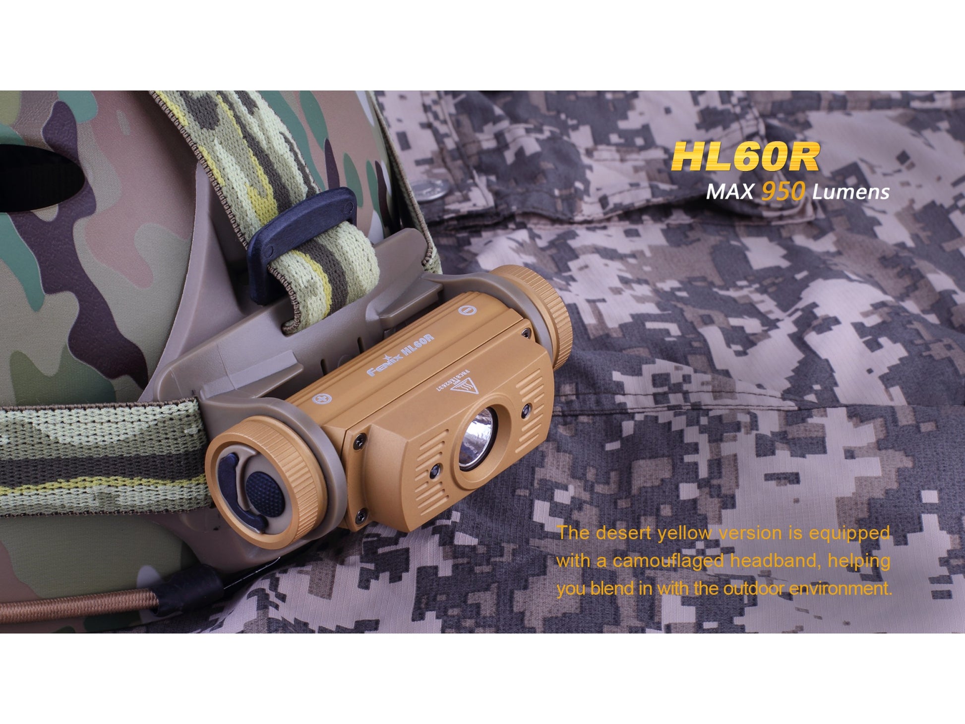 Lanterna Fenix Frontala Model HL60R DESERT