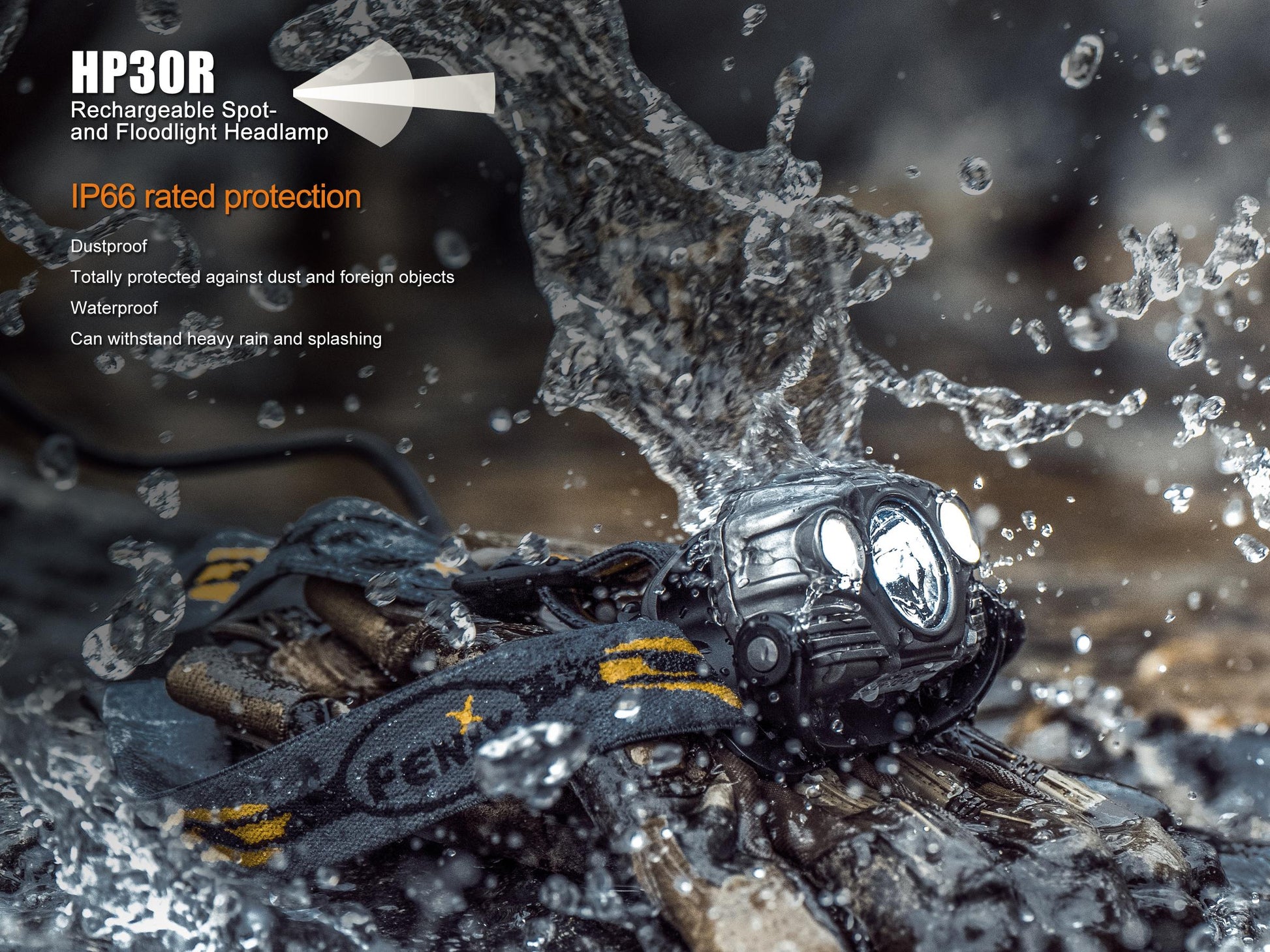 Lanterna Fenix Frontala Model HP30R BLACK