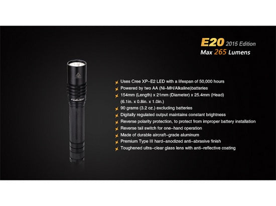 Lanterna Fenix Model E20 Editie 2015