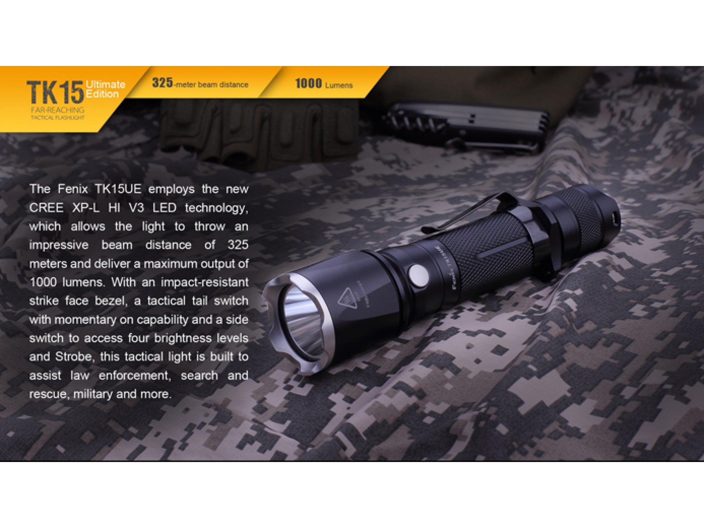 Lanterna Fenix Model TK15UE BLACK