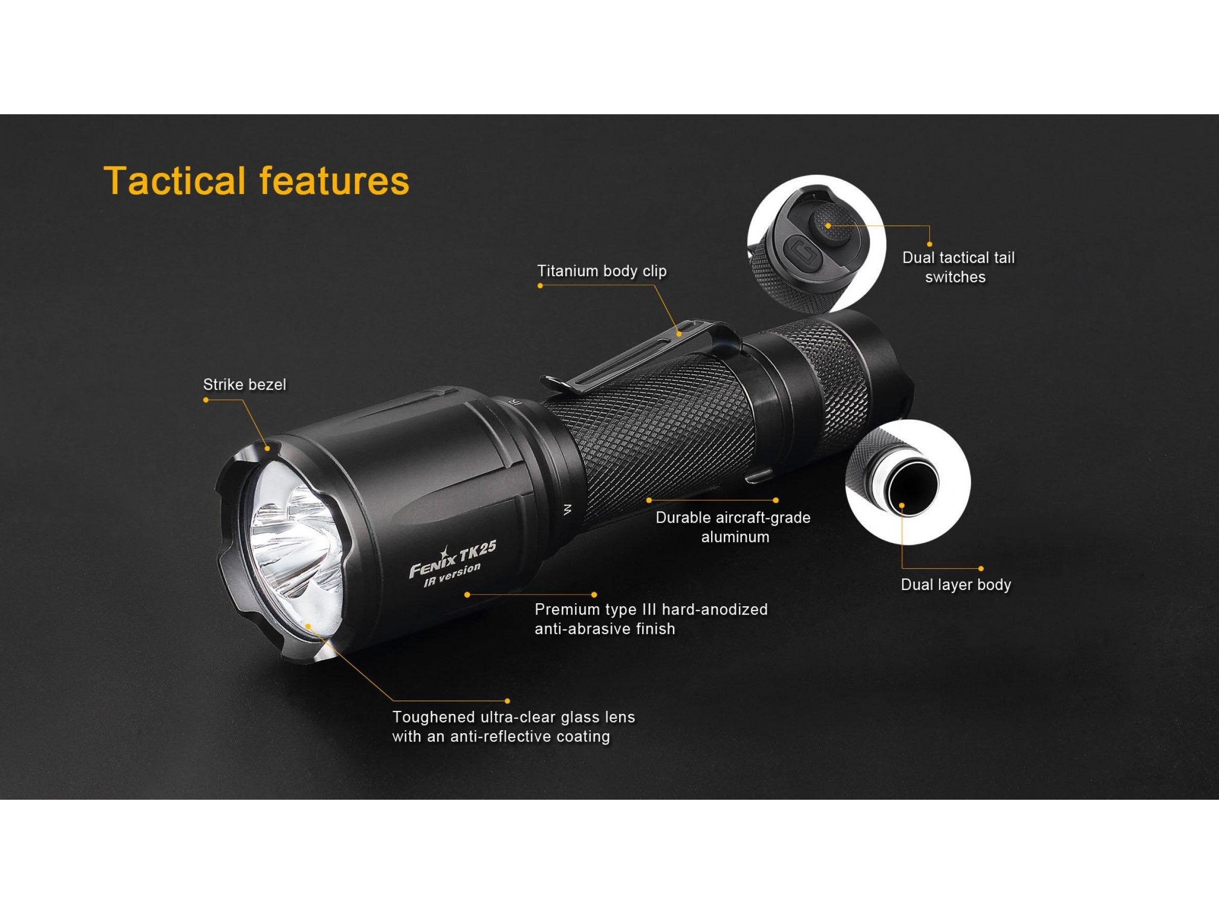 Lanterna Fenix Model TK25 Versiune IR