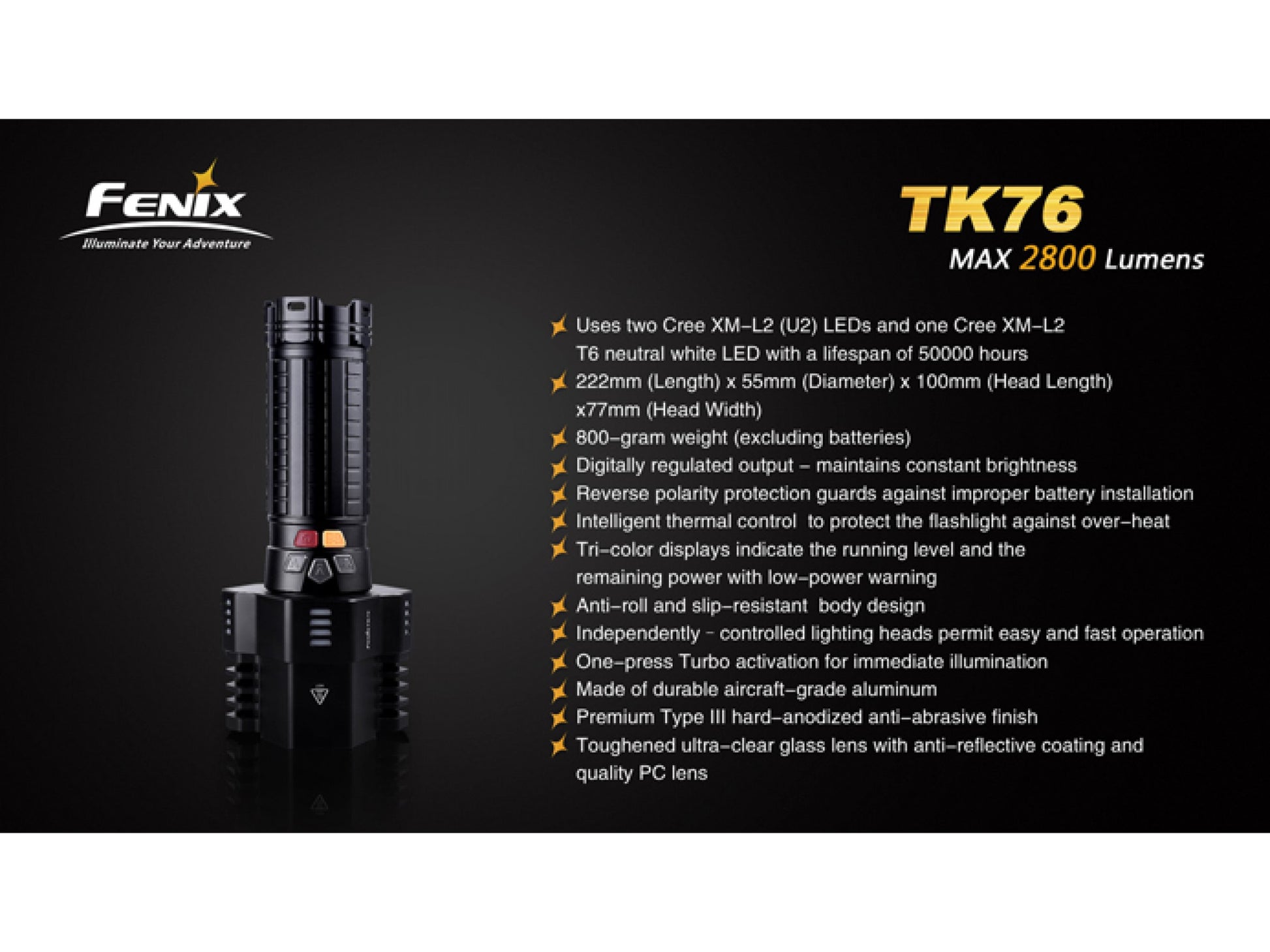 Lanterna Fenix Model TK76