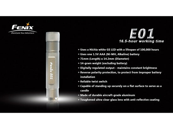 Lanterna Fenix model E01 Culoare Olive