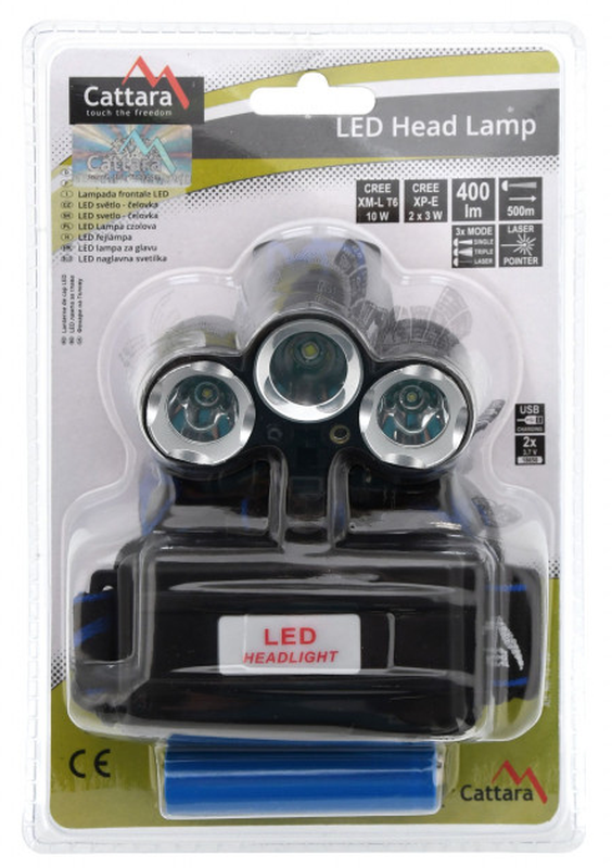 Lanterna Frontala Cattara LED Cree 400lm TT13125