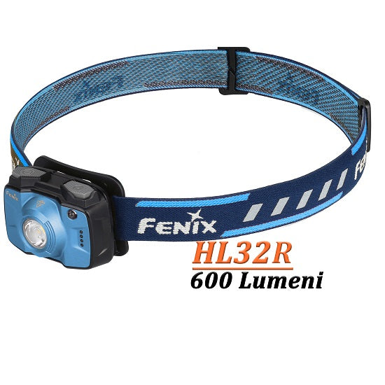 Lanterna Frontala Fenix Renicarcabila 600 Lumeni 73 Metri Albastru HL32R