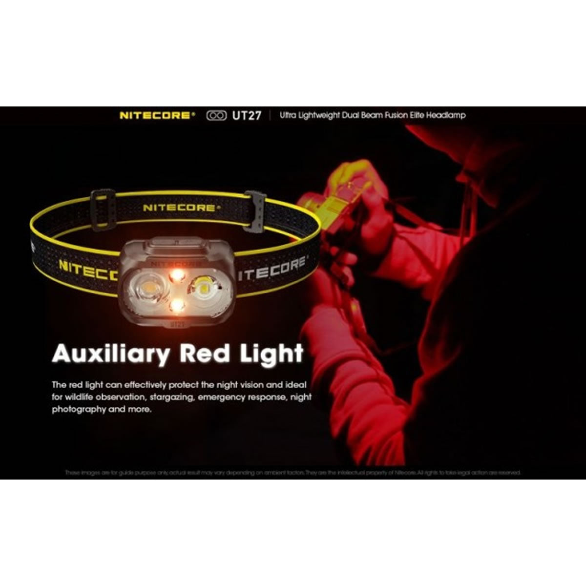 Lanterna Frontala Reincarcabila Nitecore Headlamp UT27 (Rechargeable) CREE XP-G3 S3 (520 lumen)