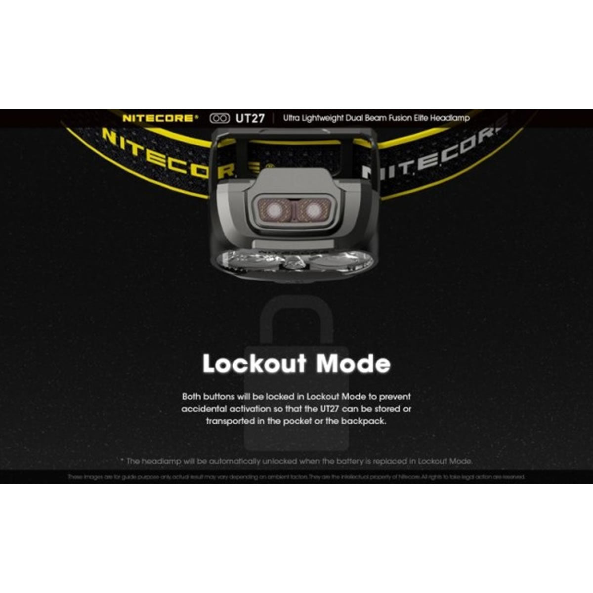Lanterna Frontala Reincarcabila Nitecore Headlamp UT27 (Rechargeable) CREE XP-G3 S3 (520 lumen)