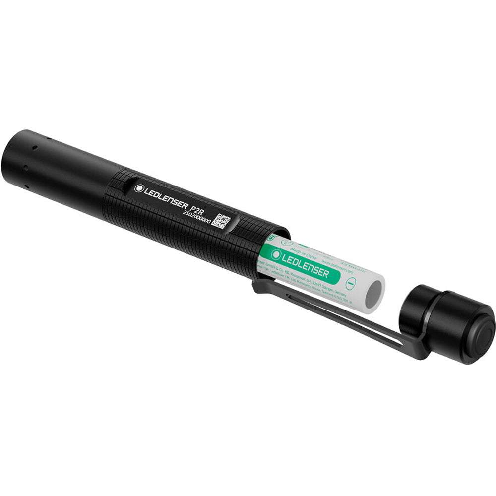 Lanterna LED LENSER P2R Black Box 200lm/Li-Ion + Cablu USB