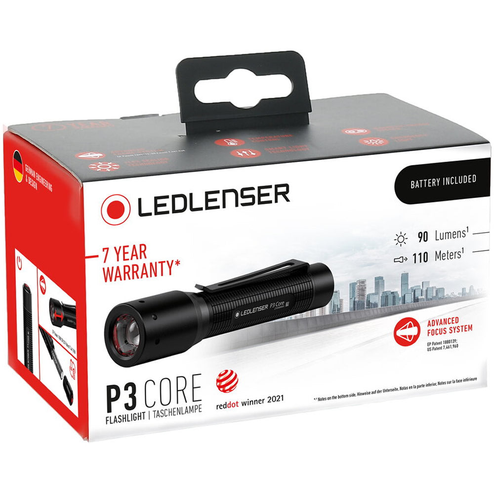 Lanterna LED LENSER P3R Black Box 200lm/Li-Ion + Cablu USB