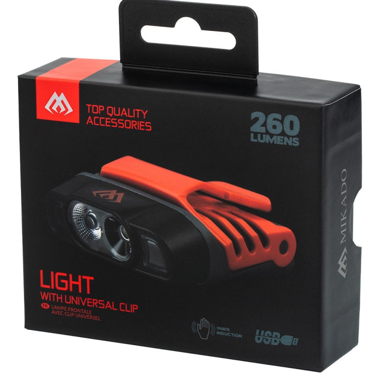 Lanterna MIKADO cu Clips Universal, 260Lum, Senzor de Miscare