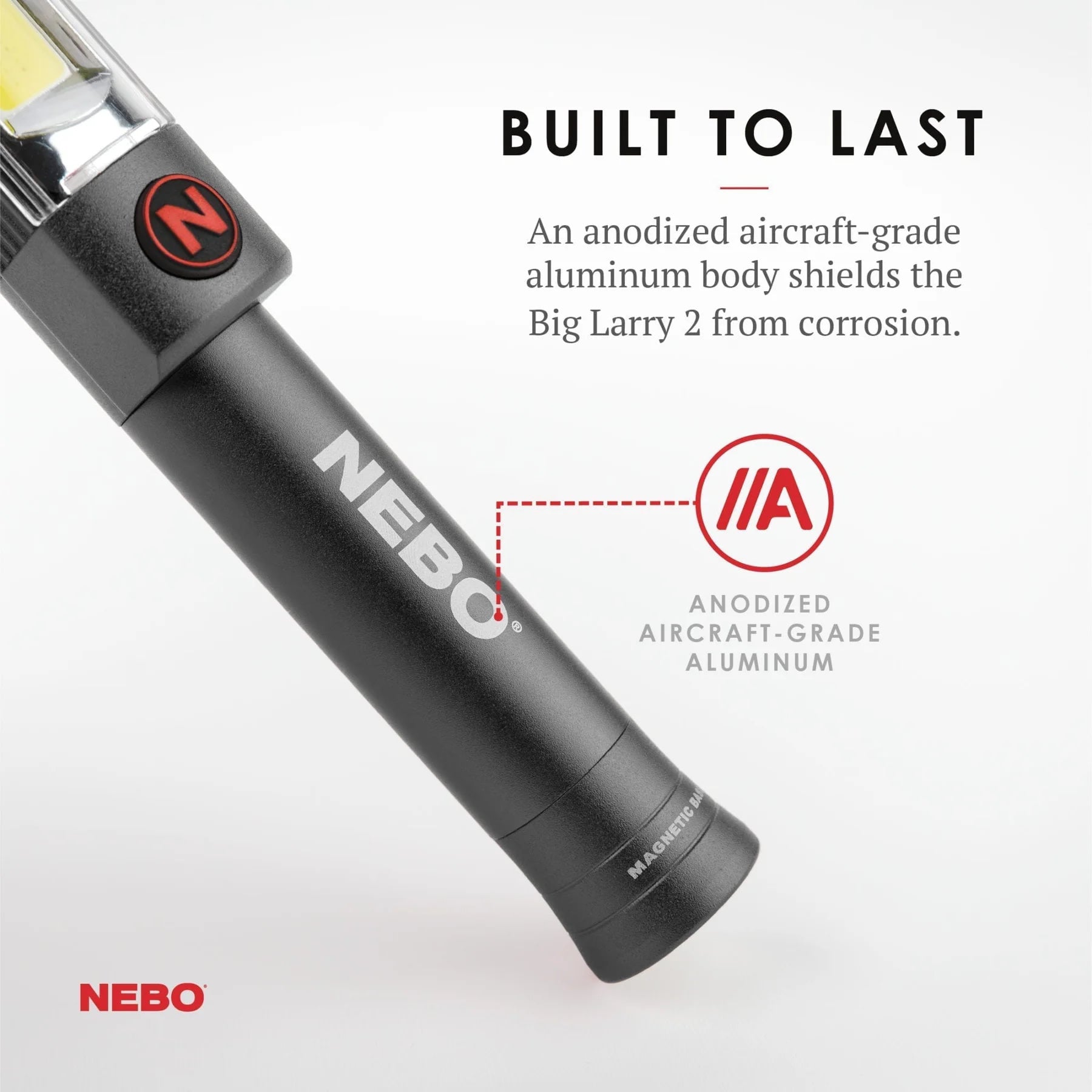 Lanterna NEBO Big Larry 2, Max 500 lm, 3x AA, Magnet, Aluminiu