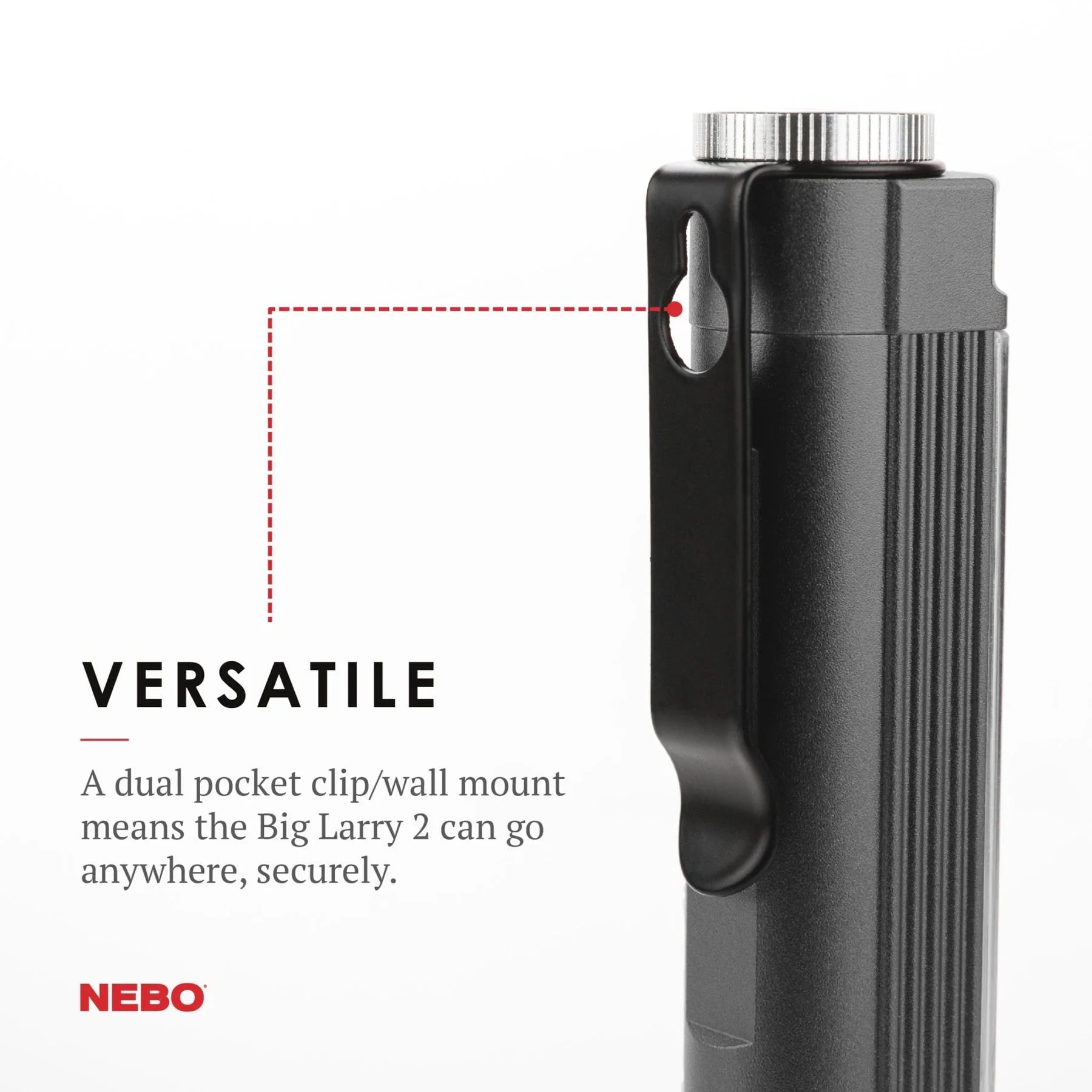 Lanterna NEBO Big Larry 2, Max 500 lm, 3x AA, Magnet, Aluminiu